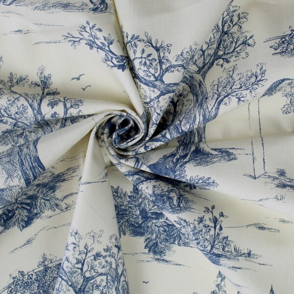 Archamps Toile Blue Drapery - Image 2