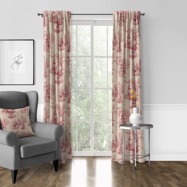 Archamps Toile Red Drapery - Image 5