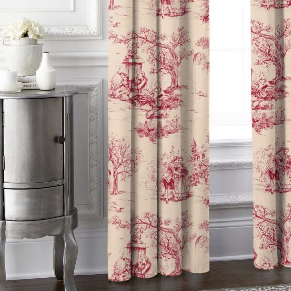 Archamps Toile Red Drapery - Image 3