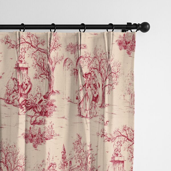 Archamps Toile Red Drapery - Image 4