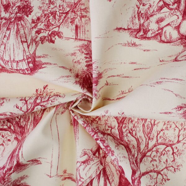 Archamps Toile Red Drapery - Image 2