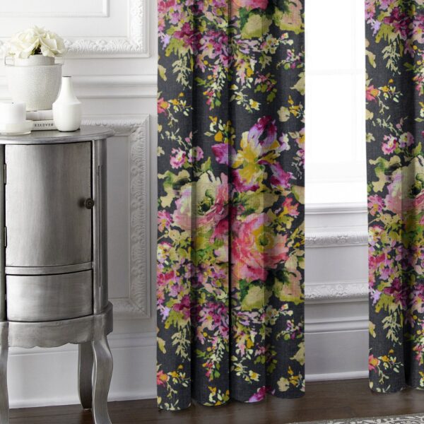Athena Linen Charcoal Drapery - Image 3