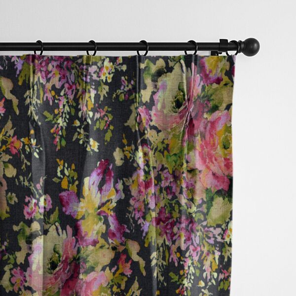 Athena Linen Charcoal Drapery - Image 4