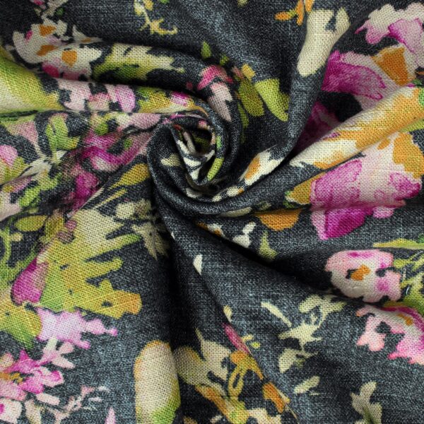 Athena Linen Charcoal Drapery - Image 2