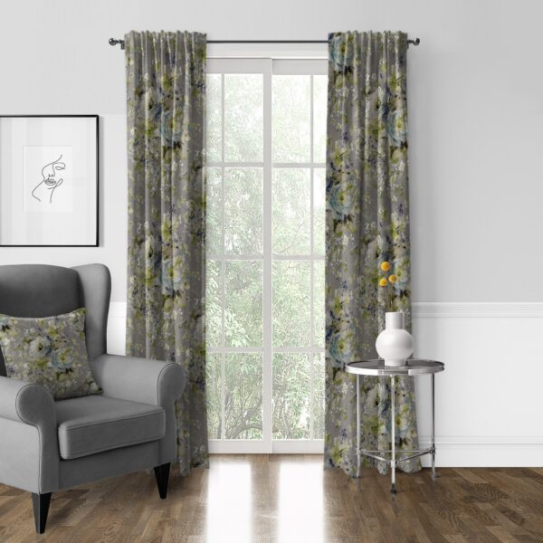 Athena Linen Heather Gray Drapery - Image 5