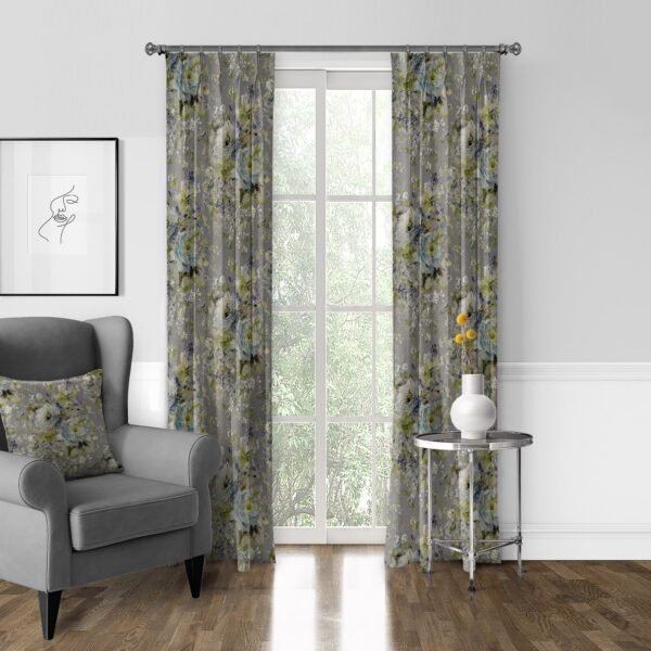 Athena Linen Heather Gray Drapery - Image 6