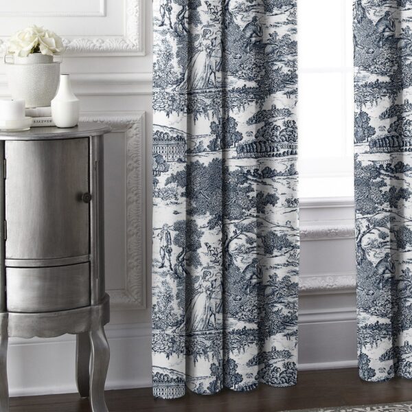 Beau Toile Blue Drapery - Image 3