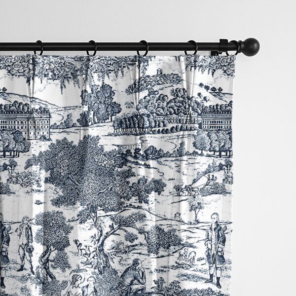 Beau Toile Blue Drapery - Image 4