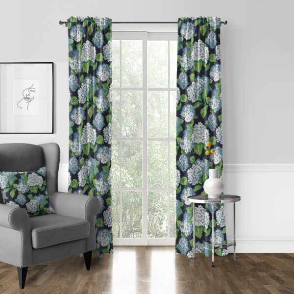 Midnight Garden Navy Drapery - Image 8
