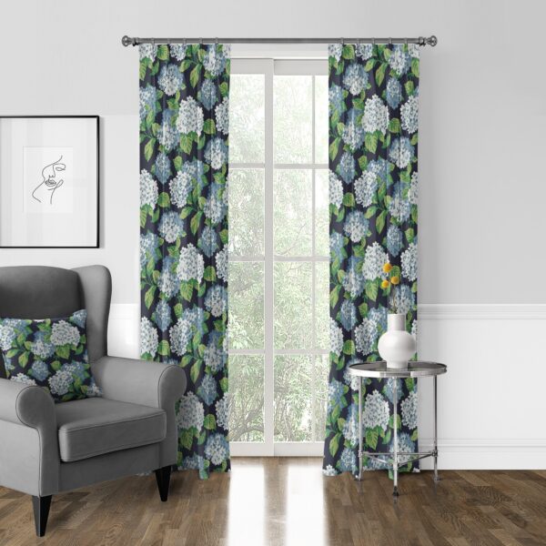 Midnight Garden Navy Drapery - Image 7