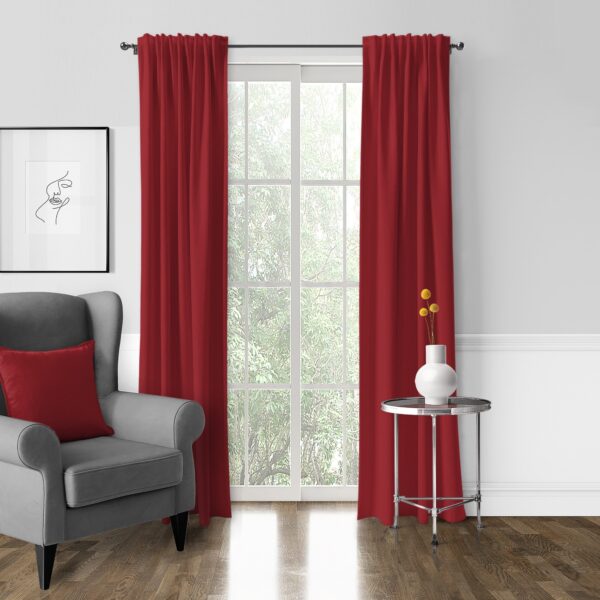 Braxton Red Drapery - Image 4