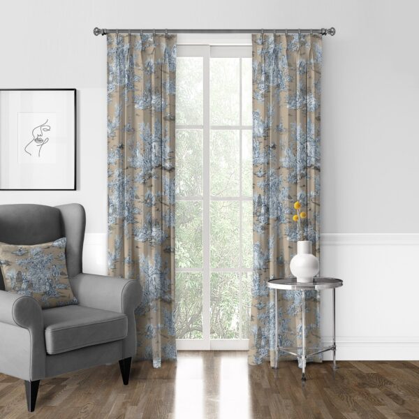 Chateau Blue/Beige Drapery - Image 6