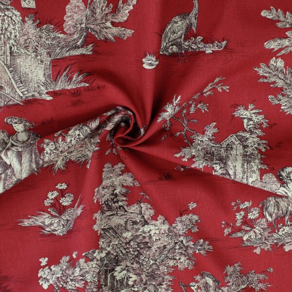 Chateau Red/Black Drapery - Image 2