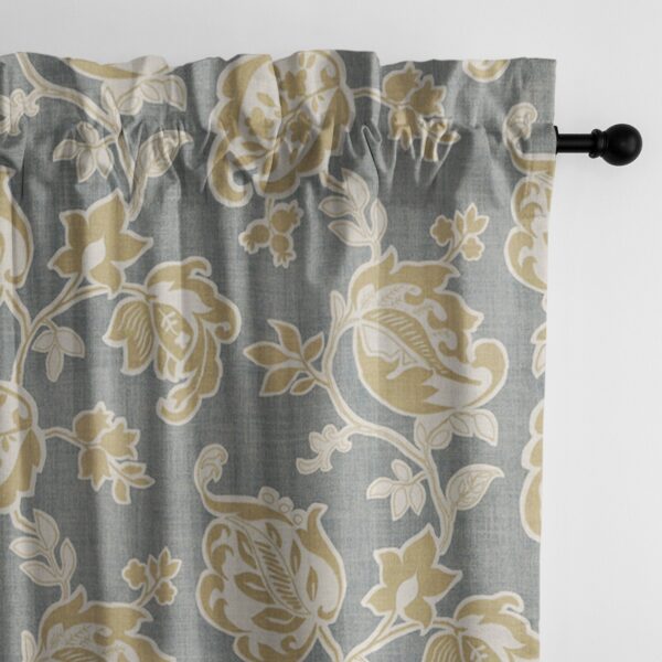 Golden Bloom Barley Drapery