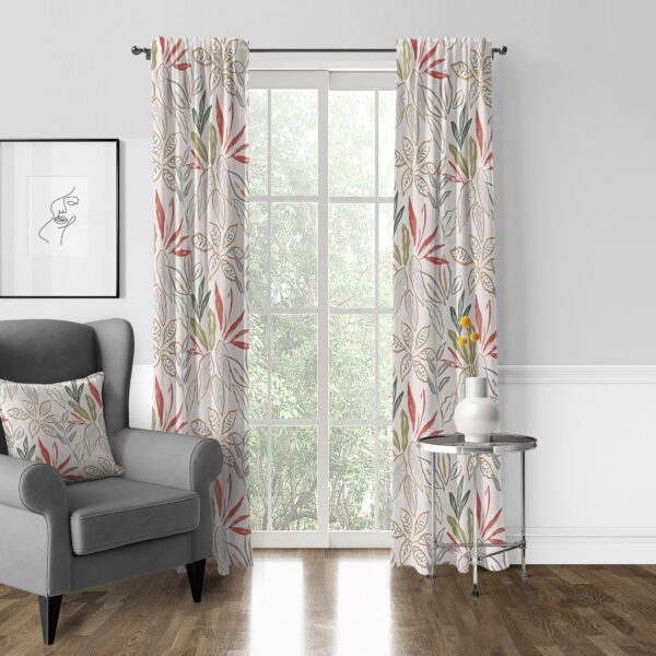 Fall Foliage Beige Drapery - Image 8