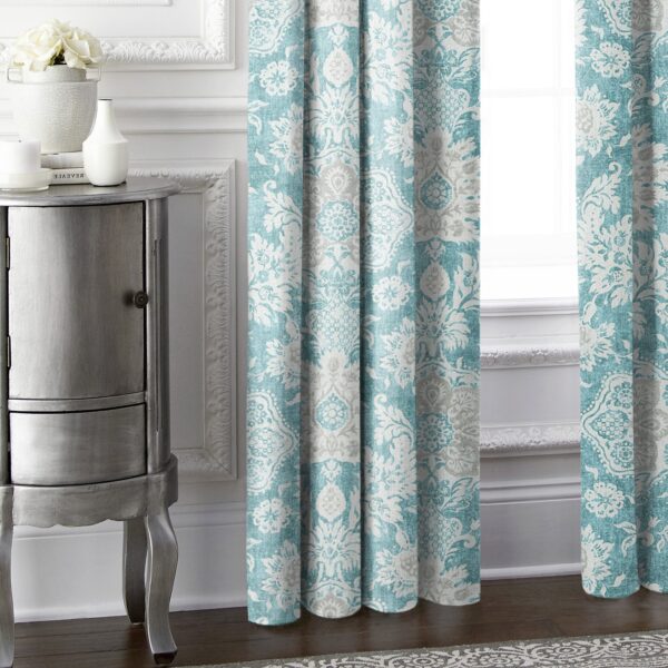 Osha Aqua/Teal Drapery - Image 5