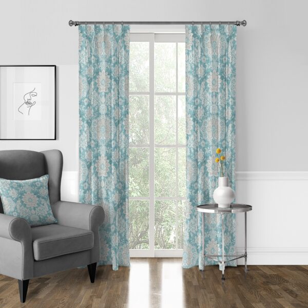 Osha Aqua/Teal Drapery - Image 7