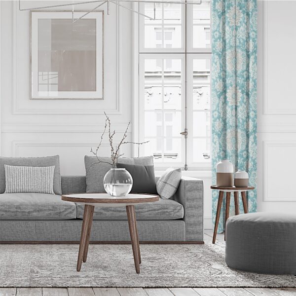 Osha Aqua/Teal Drapery - Image 6