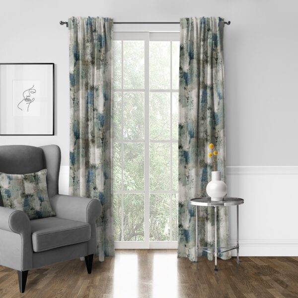 Thiago Linen Dark Denim Blue Drapery - Image 5