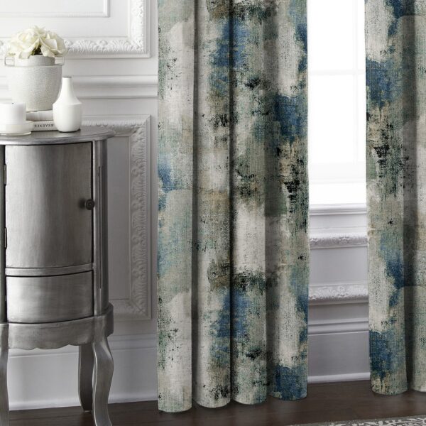 Thiago Linen Dark Denim Blue Drapery - Image 3
