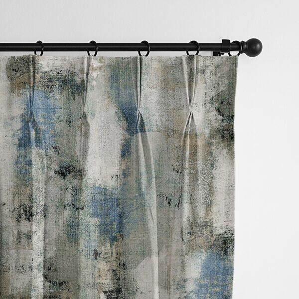 Thiago Linen Dark Denim Blue Drapery - Image 4