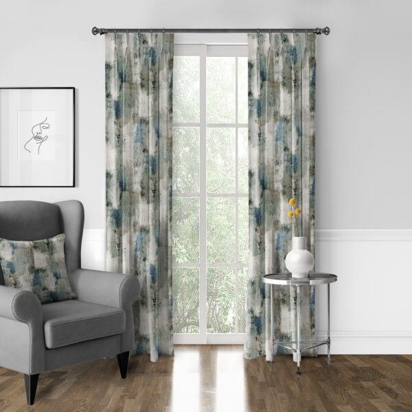 Thiago Linen Dark Denim Blue Drapery - Image 6