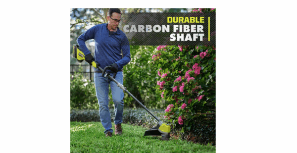 RY402110VNM 40V HP Brushless Whisper Series 17 in. Cordless Battery Carbon Fiber Shaft String Trimmer w/ 6.0 Ah Battery   Charger - Image 6