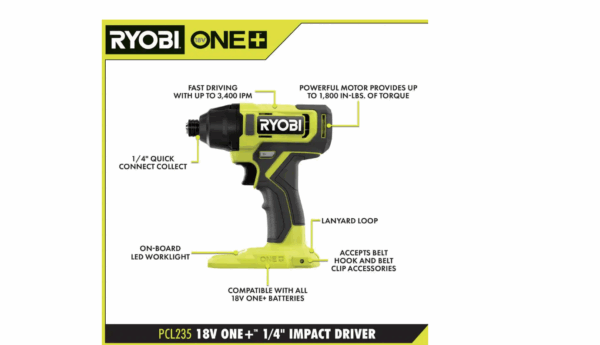 PCL1600K2 ONE+ 18V Cordless 6-Tool Combo Kit with 1.5 Ah Battery, 4.0 Ah Battery, and Charger - Image 3