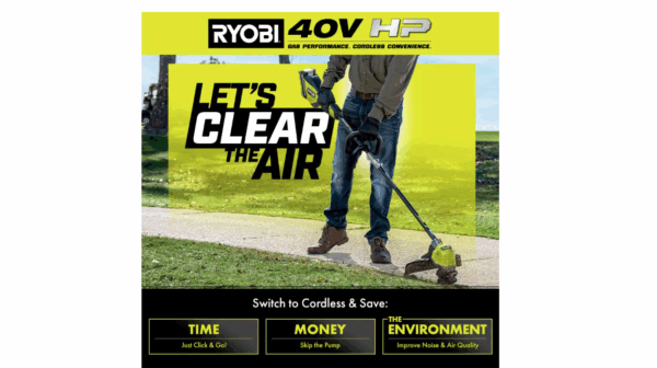 RY40960VNM 40V HP Cordless Leaf Blower   String Trimmer with Battery   Charger - Image 15