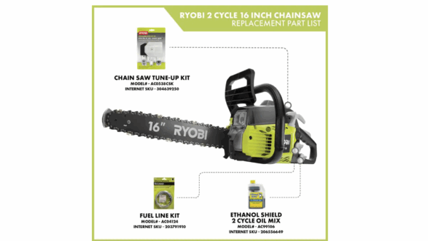 RY3716 16 in. 37cc 2-Cycle Gas Chainsaw with Heavy-Duty Case - Image 2