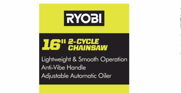 RY3716 16 in. 37cc 2-Cycle Gas Chainsaw with Heavy-Duty Case - Image 12