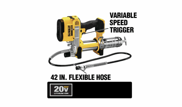 DCGG571M1 20-Volt MAX Cordless 10,000 PSI Variable Speed Grease Gun, (1) 20-Volt 4.0Ah Battery   Charger - Image 4