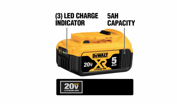 Reciprocating Saw DCS380P1 20-Volt MAX Cordless with (1) Battery 5.0Ah   Charger - Image 4