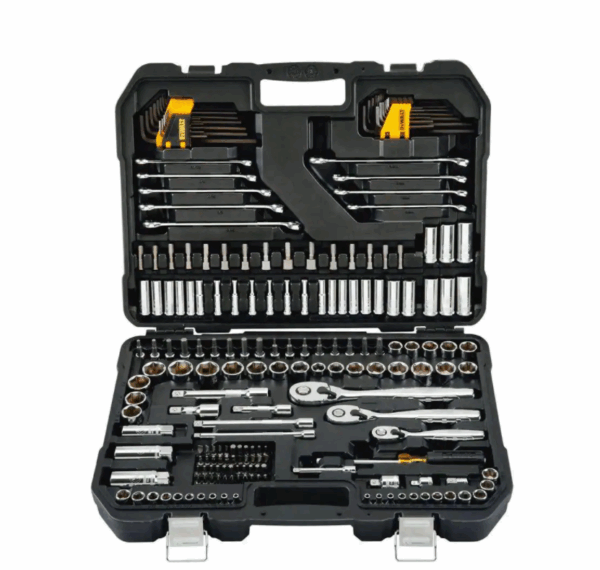DWMT75000 1/4 in., 3/8 in., and 1/2 in. Drive Polished Chrome Mechanics Tool Set (200-Piece)