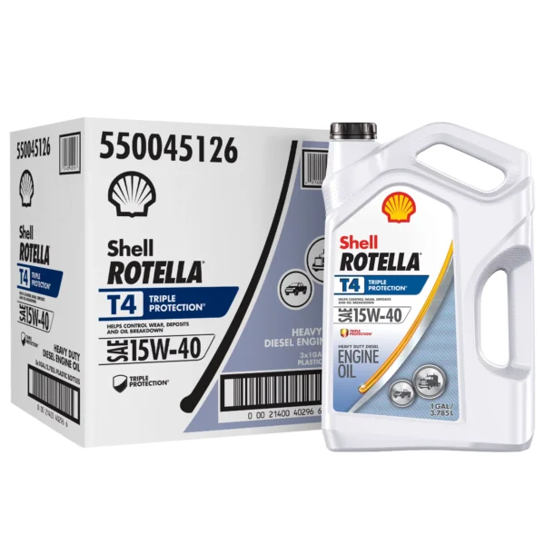 T4 Triple Protection 15W-40 Diesel Motor Oil, 1-Gallon, 3 Pack Case