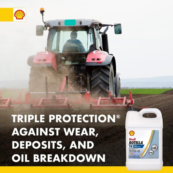 T4 Triple Protection Conventional 15W-40 Diesel Engine Oil (2.5-Gallon, Single) - Image 4