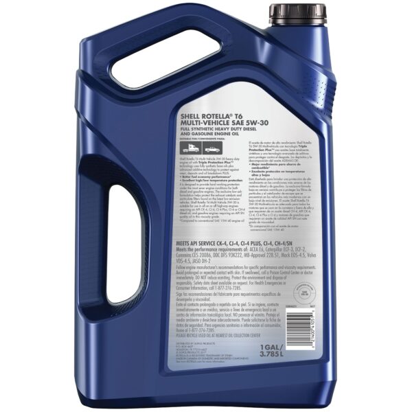 T6 Multi-Vehicle Full Synthetic 5W-30 Diesel Engine Oil, 1 Gallon - Image 2