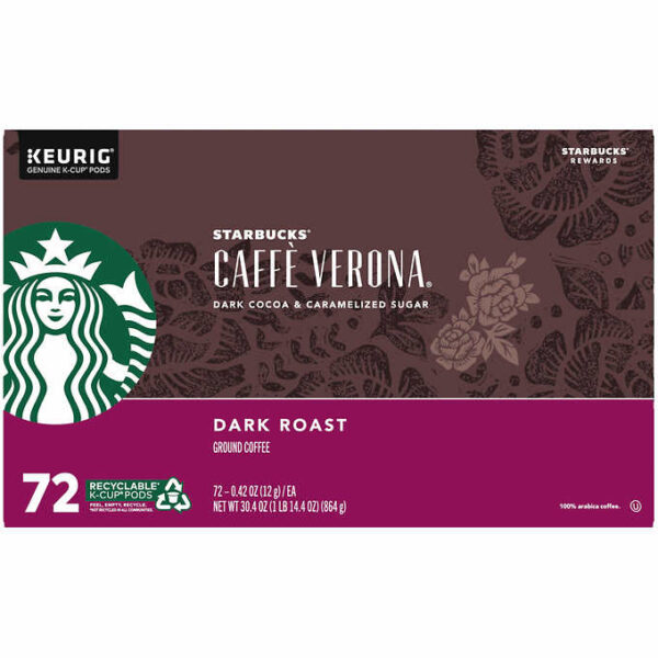 Starbucks Coffee Caff?? Verona Dark Roast K-Cup Pod 72-count - Image 3