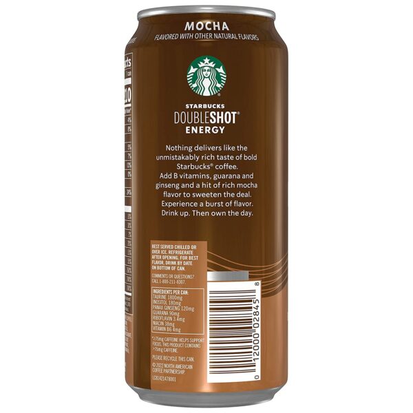 Starbucks Doubleshot Energy Espresso Coffee Mocha 15 oz Cans (12 Pack) - Image 4