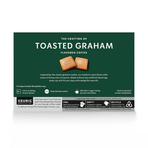 Starbucks Flavored K-Cup Coffee Pods, Toasted Graham for Keurig Brewers, 6 boxes (60 pods total) - Image 7