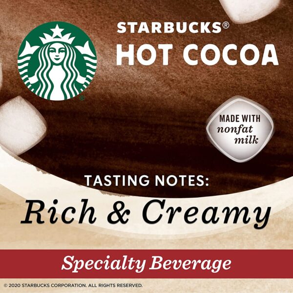 Starbucks Hot Cocoa K-Cup Coffee Pods, Hot Cocoa for Keurig Brewers, 6 boxes (60 pods total) - Image 3