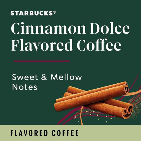 Starbucks K-Cup Coffee Pods, Cinnamon Dolce Flavored Coffee for Keurig Brewers, Naturally Flavored, 100% Arabica, 6 boxes (60 pods total) - Image 3