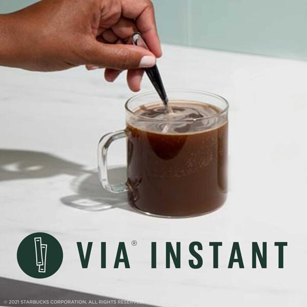 Starbucks VIA Instant Coffee Medium Roast Packets Pike Place Roast 100% Arabica   8 Count (Pack of 12) - Image 2