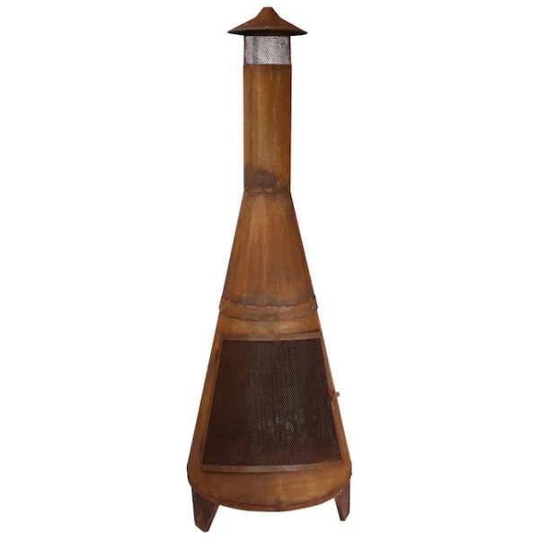 RCM-504 70-in H x 23.5-in D x 23.5-in W Orange Steel Chiminea - Image 11