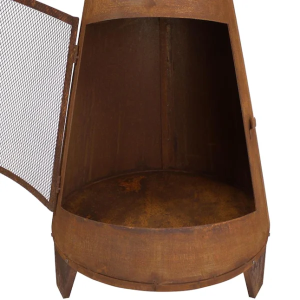 RCM-504 70-in H x 23.5-in D x 23.5-in W Orange Steel Chiminea - Image 7