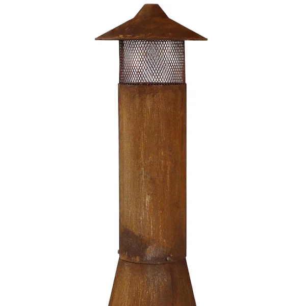 RCM-504 70-in H x 23.5-in D x 23.5-in W Orange Steel Chiminea - Image 8