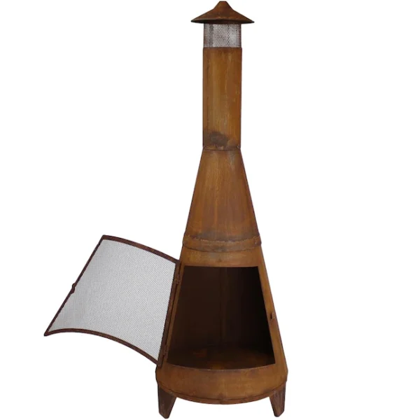 RCM-504 70-in H x 23.5-in D x 23.5-in W Orange Steel Chiminea - Image 10