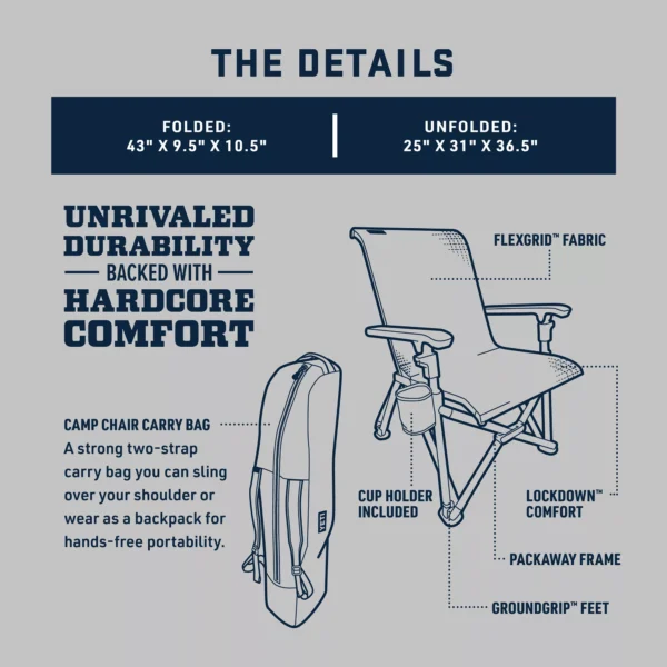 Trailhead Camp Chair   Navy - Image 6
