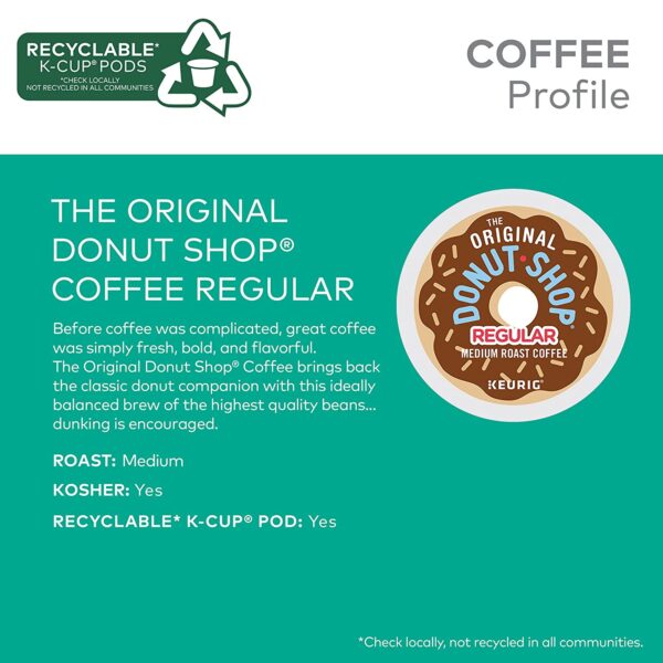 The Original Donut Shop Regular, Single-Serve Keurig K-Cup Pods, 96 Count , Medium Roast Coffee Pods, 24 Count (Pack of 4) - Image 3