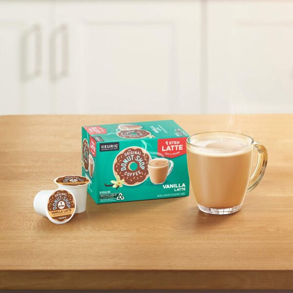 The Original Donut Shop Single-Serve Keurig K-Cup Flavored Coffee Pods, Vanilla Latte, 10 Count (Pack of 6) - Image 4